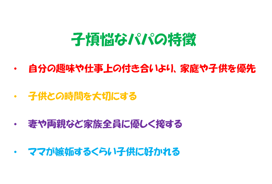 子煩悩なパパの特徴